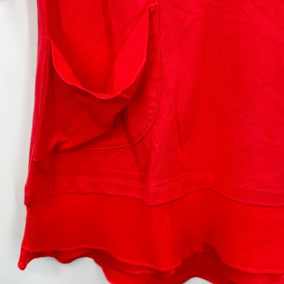 LOGO by Lori Goldstein Coral Jersey Tunic w/ Layered Satin Chiffon Hem 2XSP - Picture 5 of 8